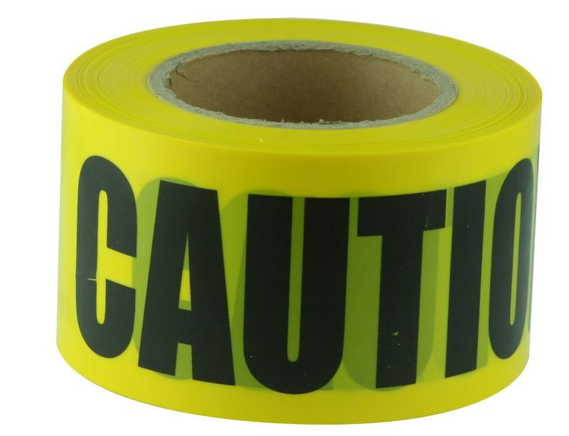 Barricade/Barrier Tape Caution - black on yellow