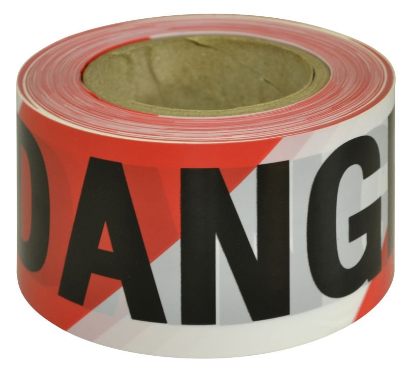 Barricade/Barrier Tape Danger - black on red/white
