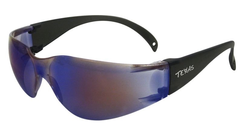 TEXAS Safety Glasses with Anti-Fog - Blue Mirror Lens