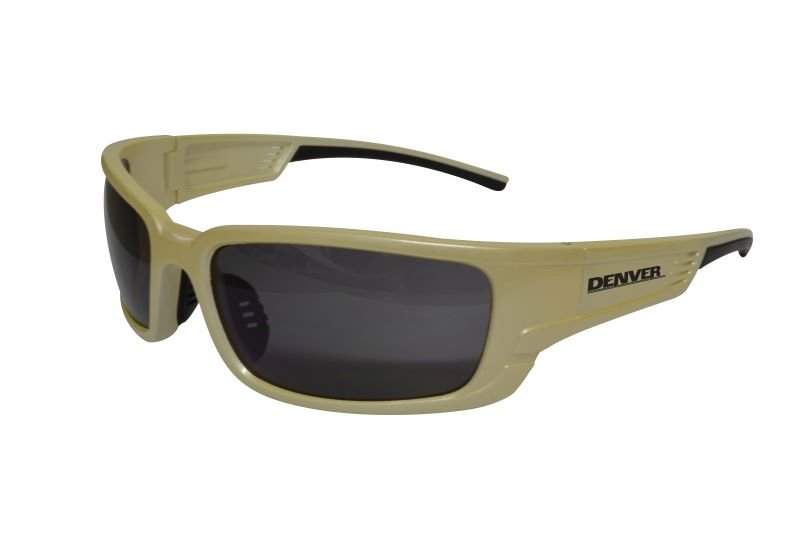 DENVER Premium Safety Glasses, Pearl Frame - Smoke Lens