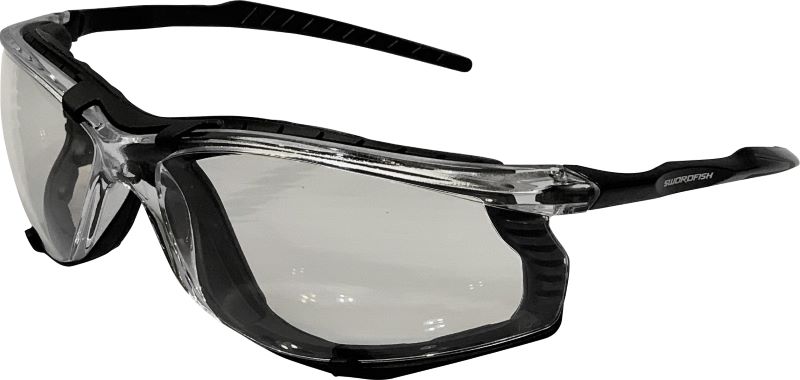 SWORDFISH Safety Glasses with Anti-Fog - Clear Lens, with gasket