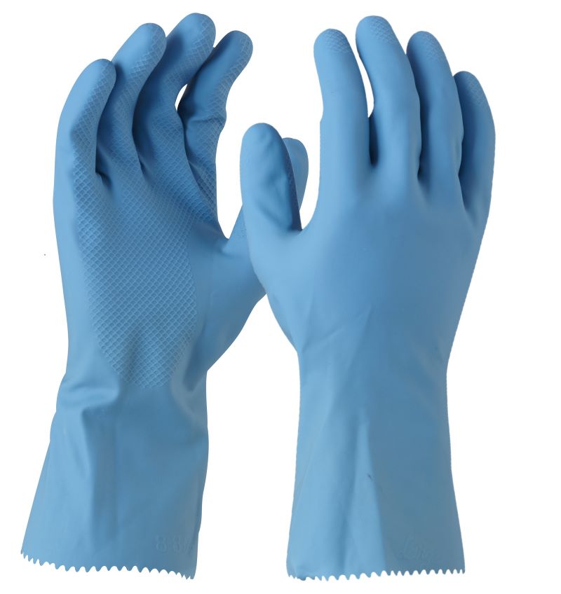 Maxisafe Blue Latex Silverlined Glove