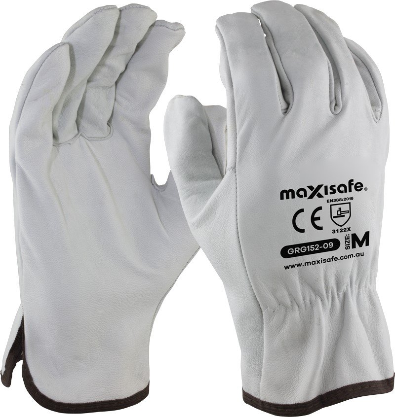 Maxisafe Economy Full Grain Rigger Glove - Retail Carded