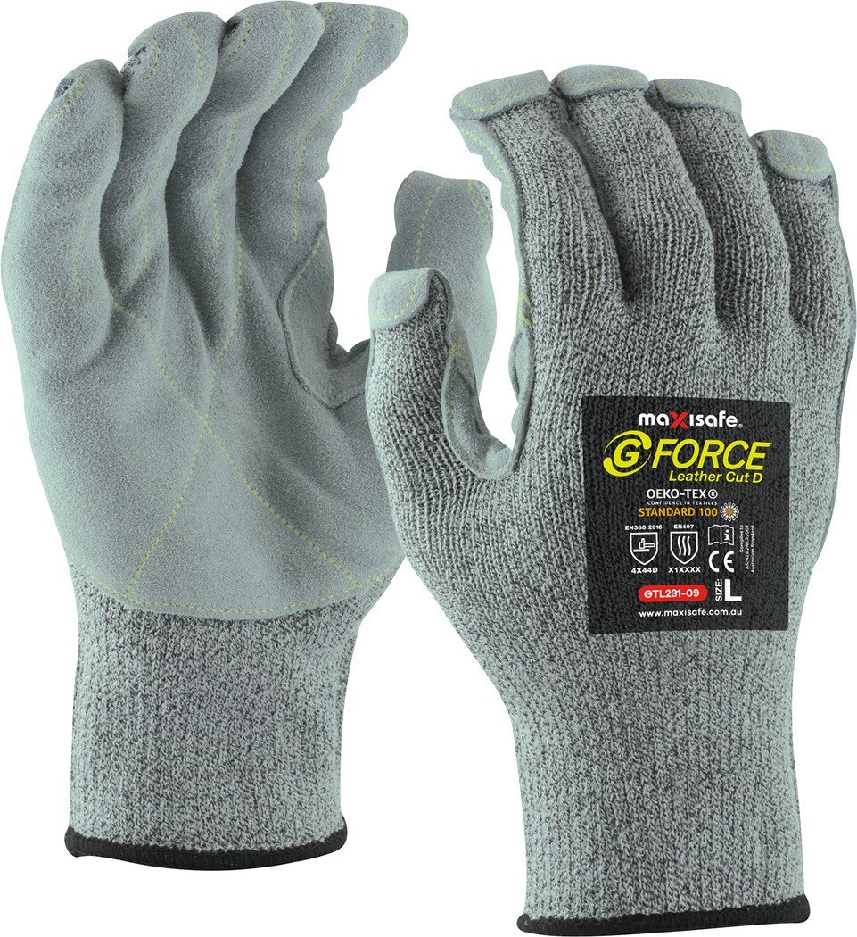 G-Force Leather Palm Cut Resistant Glove