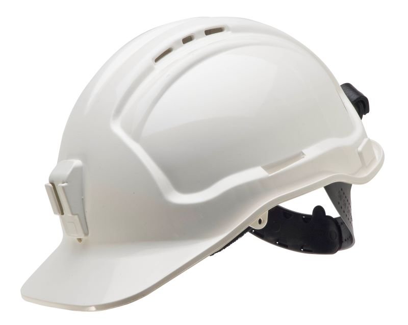 Maxisafe Vented Hard Hat with Sliplock Harness and plastic lamp bracket
