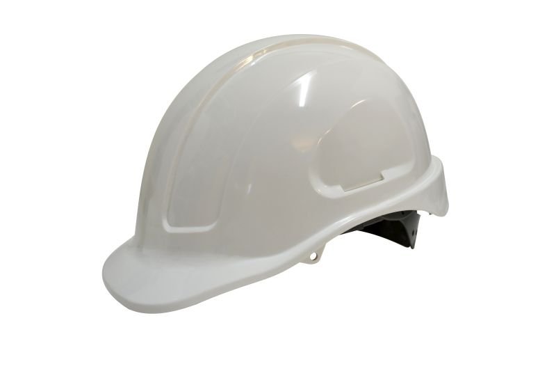 Maxisafe White Unvented Hard Hat - Sliplock Harness
