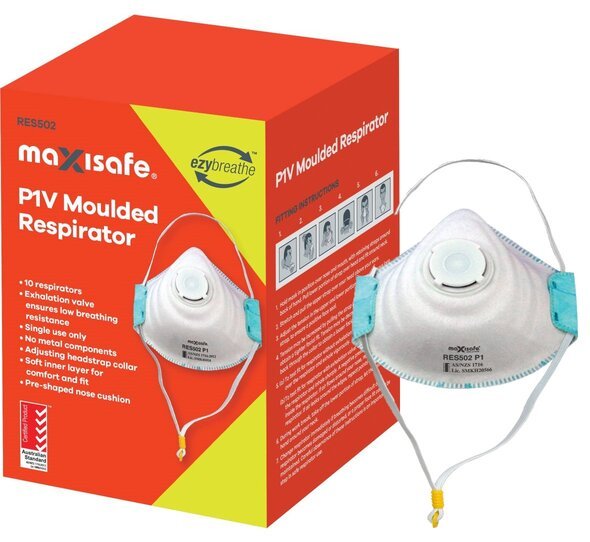 P1 Moulded Respirator with valve - box 10