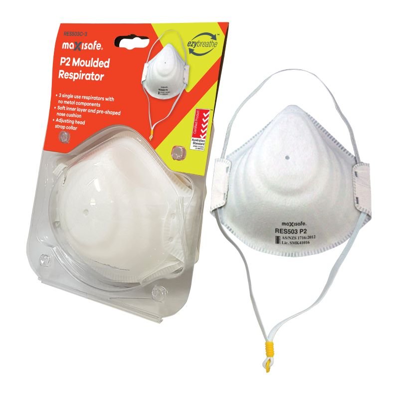 P2 Moulded Respirator card of 3