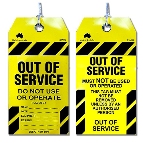 Safety Tag "Out of Service"