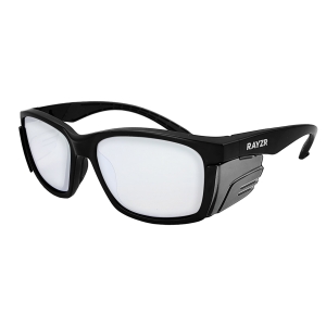 Rayzr Safety Glasses - Matte Black Frame - Clear Lens