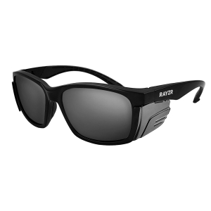 Rayzr Safety Glasses - Matte Black Frame - Smoke Lens