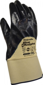 Blue Knight Nitrile 3/4 Dipped Glove with Safety Cuff - XLarge
