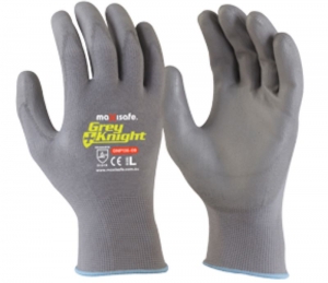 Grey Knight Nylon PU Coated Nylon Glove - Vend Packaging