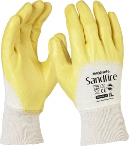 Accessories Gloves & Mittens Gardening & Work Gloves 2G Nitrile Cotton Full Yellow Dipped Nitrile Work Wear Full Coated Work Gloves EN388 