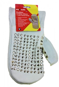 Maxisafe Studded Leather Plumbers Glove - left hand - Retail Carded