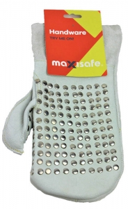 Maxisafe Studded Leather Plumbers Glove - right hand - Retail Carded