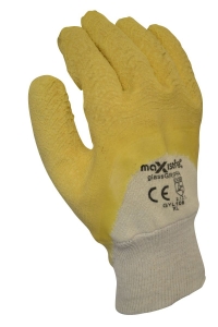 Premium Yellow Latex Coated Glass Gripper Glove