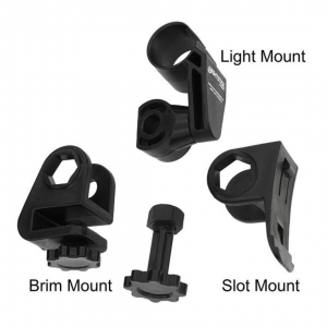 Multi-Angle Helmet Mount for Accessory Slot or Brim