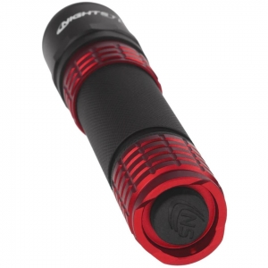 Red/Black Tactical Flashlight with Holster - USB rechargeable