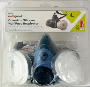 MaxiGuard Half Mask Silicone Chemical Kit (Blister Pack)