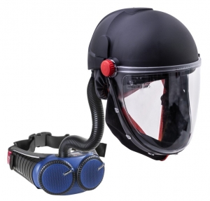 CleanAIR Helmet with flip-up visor with AerGo PAPR